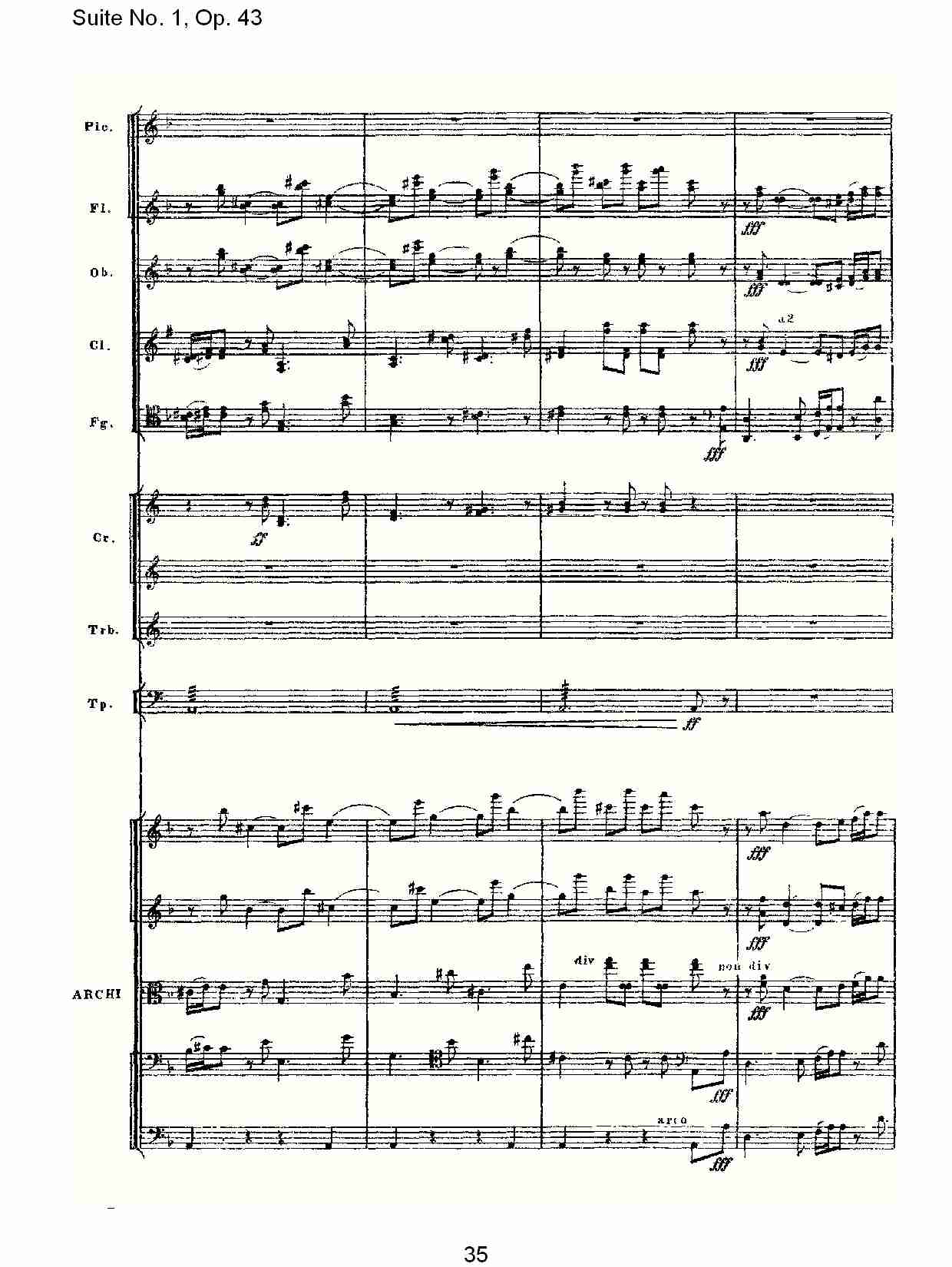 Suite No.1, Op.43   第一套曲,Op.43第一乐章（七）总谱（图5）