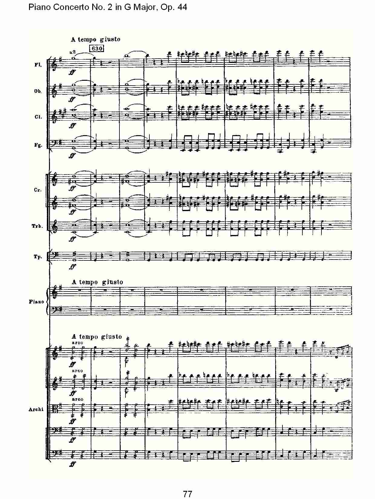 G大调第二钢琴协奏曲, Op.44第一乐章（十六）总谱（图2）