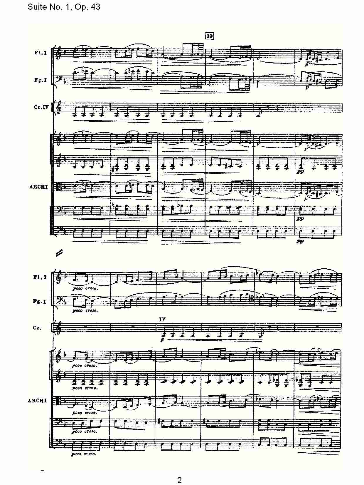 Suite No.1, Op.43   第一套曲,Op.43第三乐章（一）总谱（图2）