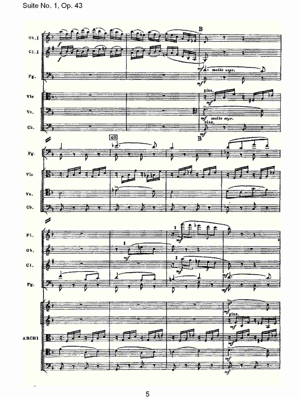 Suite No.1, Op.43   第一套曲,Op.43第三乐章（一）总谱（图5）