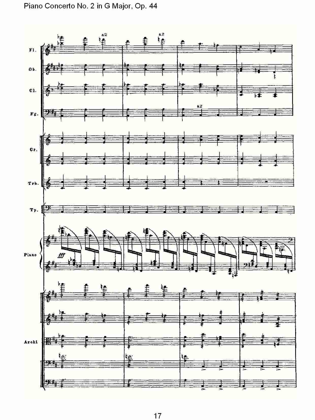 G大调第二钢琴协奏曲, Op.44第二乐章（四）总谱（图2）