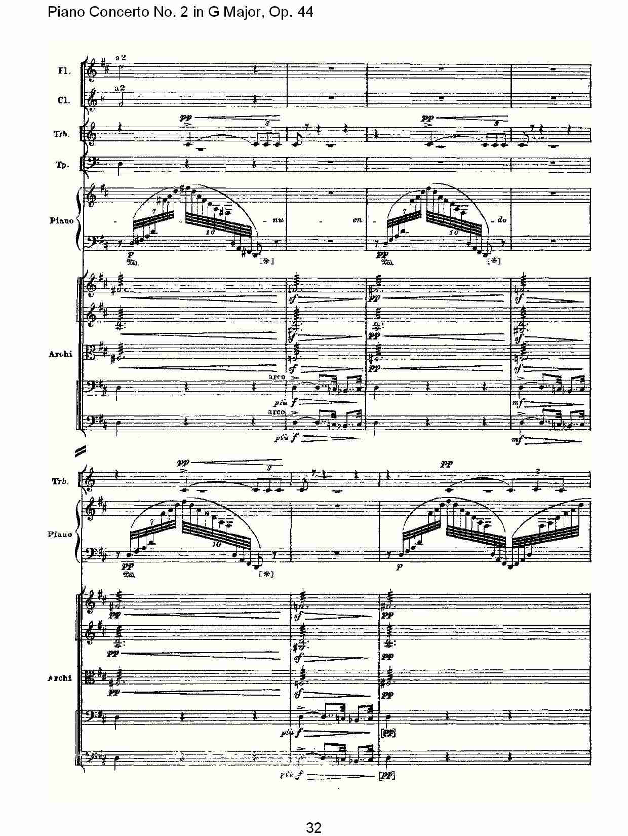 G大调第二钢琴协奏曲, Op.44第二乐章（七）总谱（图2）