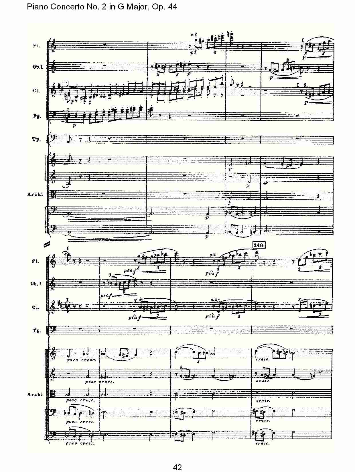 G大调第二钢琴协奏曲, Op.44第一乐章（九）总谱（图2）