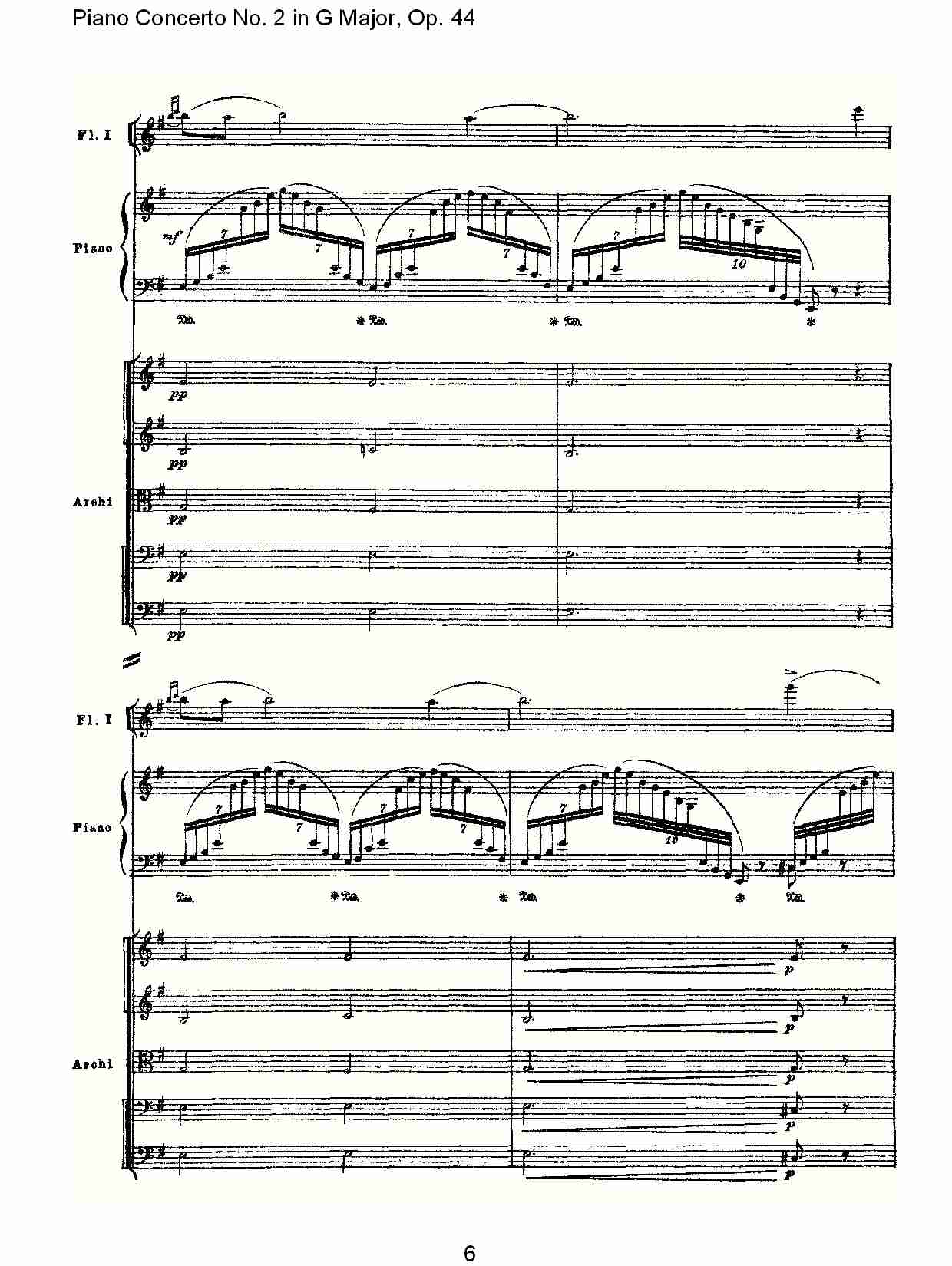 G大调第二钢琴协奏曲, Op.44第一乐章（二）总谱（图1）
