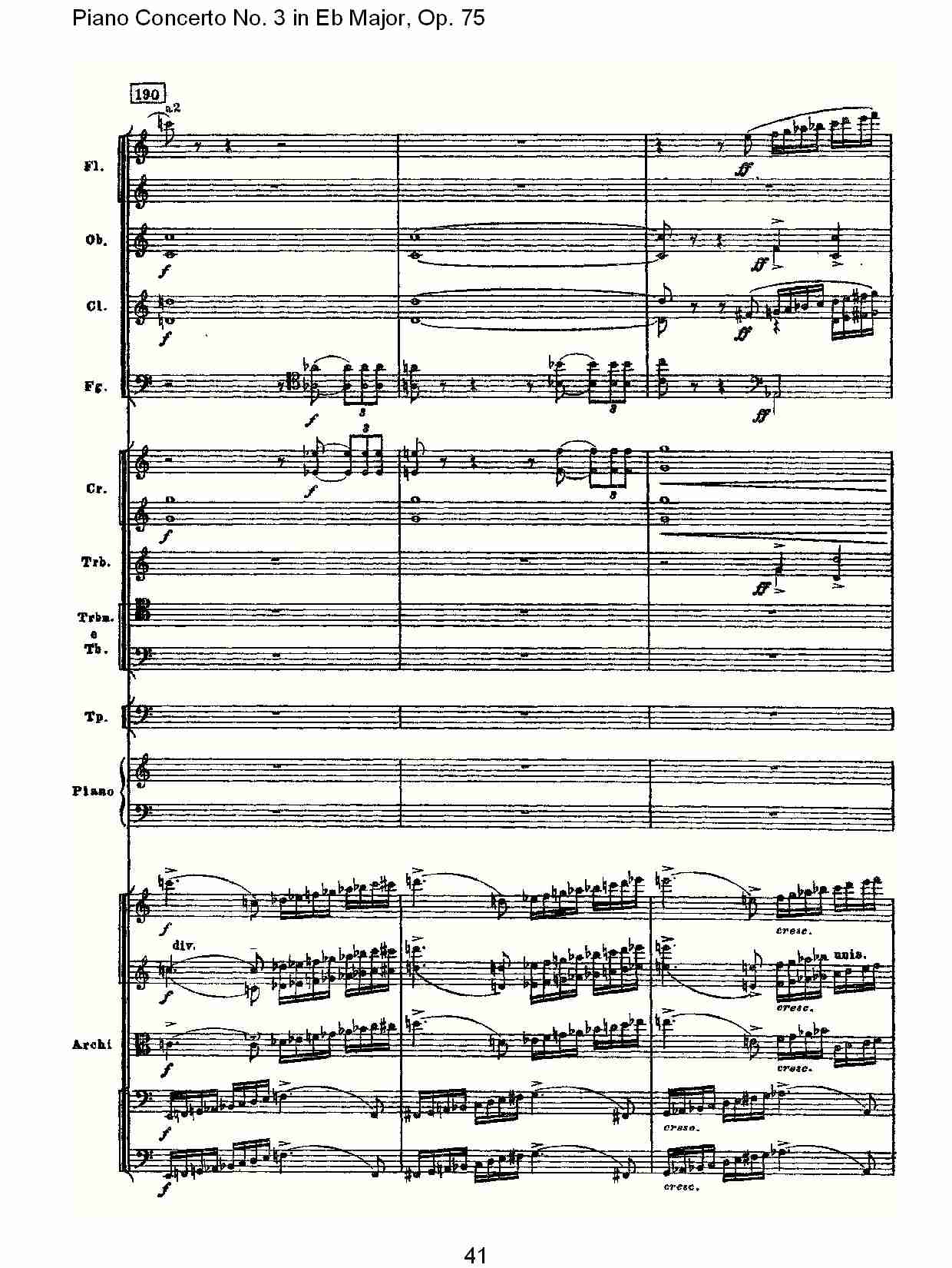 Eb大调第三钢琴协奏曲, Op.75第一部（九）总谱（图1）