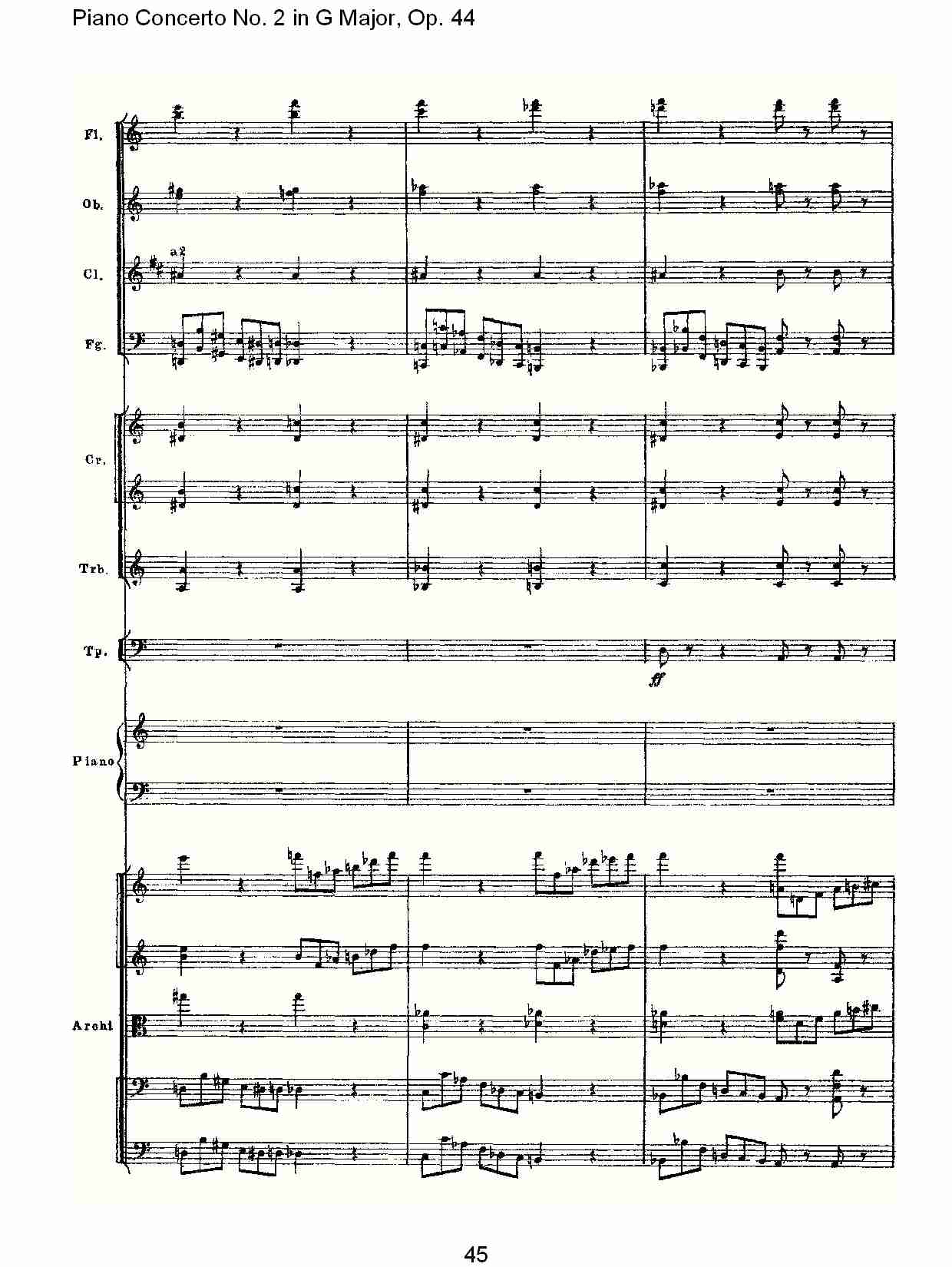 G大调第二钢琴协奏曲, Op.44第一乐章（九）总谱（图5）