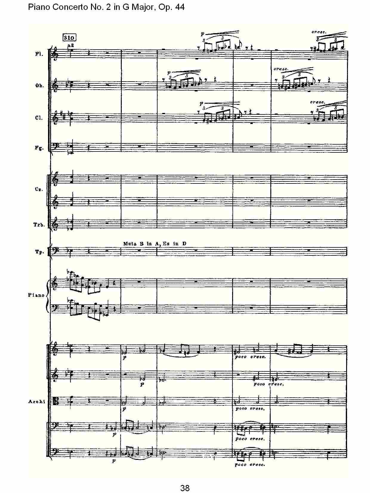 G大调第二钢琴协奏曲, Op.44第一乐章（八）总谱（图3）