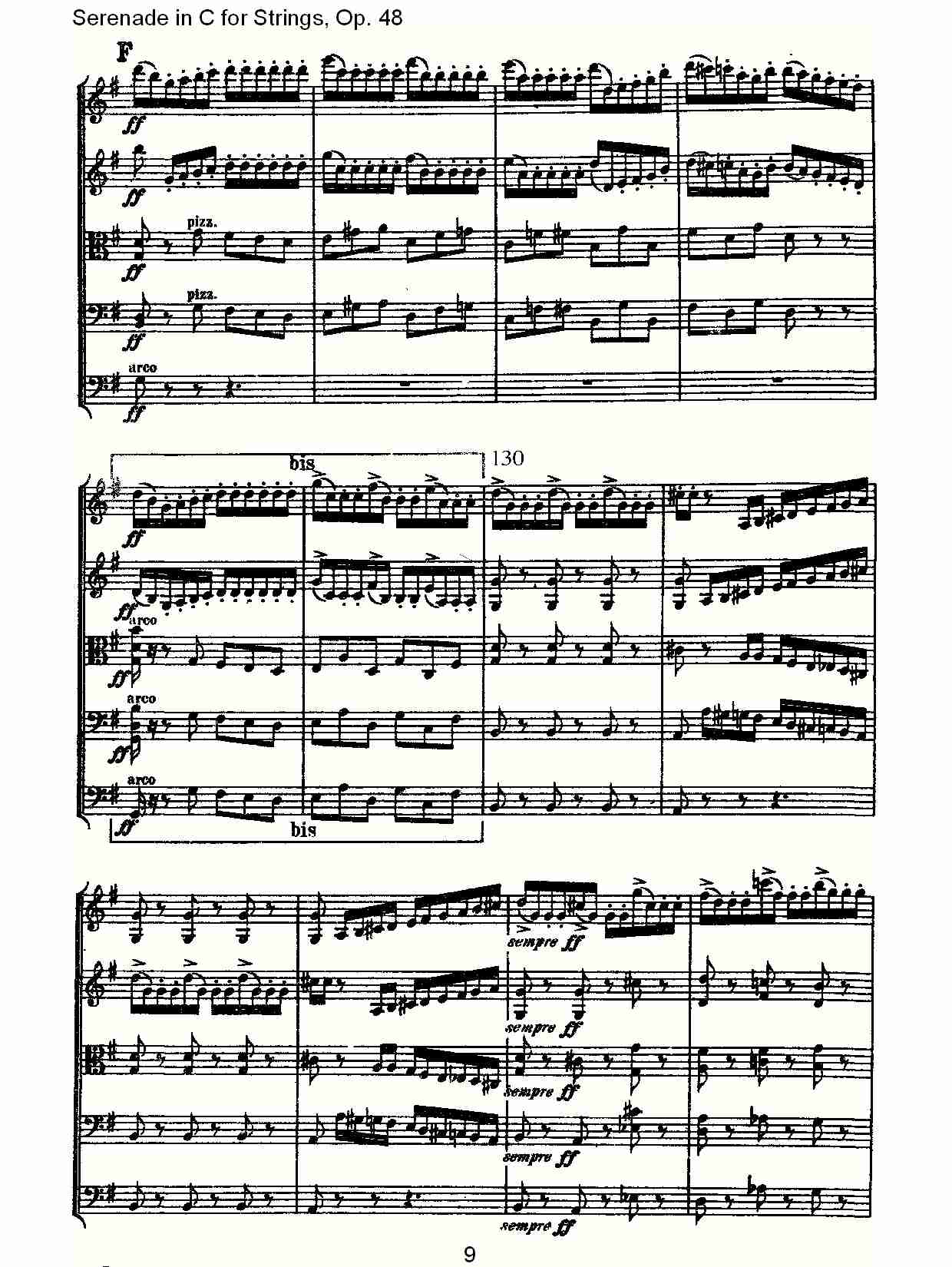 Serenade in C for Strings, Op.48  C调弦乐小夜曲，Op.48（二）总谱（图4）