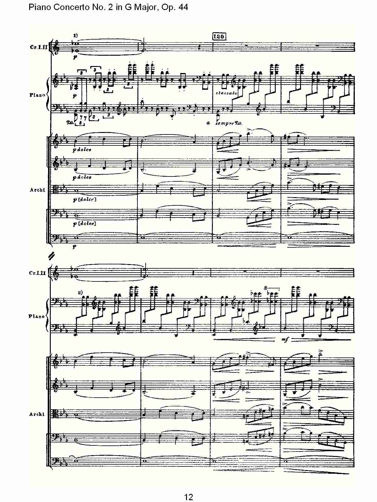 G大调第二钢琴协奏曲, Op.44第一乐章（三）总谱（图2）