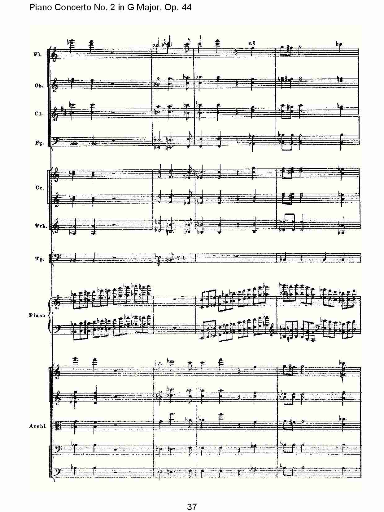 G大调第二钢琴协奏曲, Op.44第一乐章（八）总谱（图2）