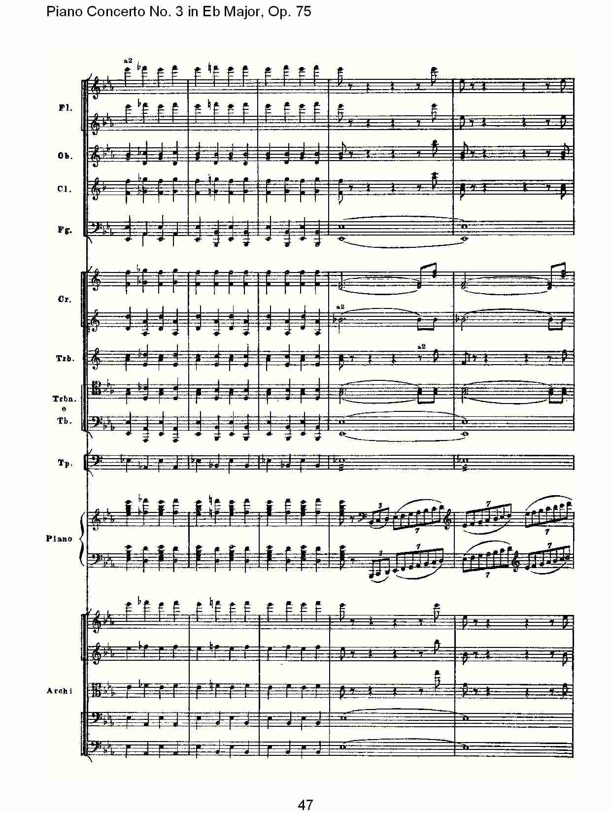 Eb大调第三钢琴协奏曲, Op.75第二部（十）总谱（图2）