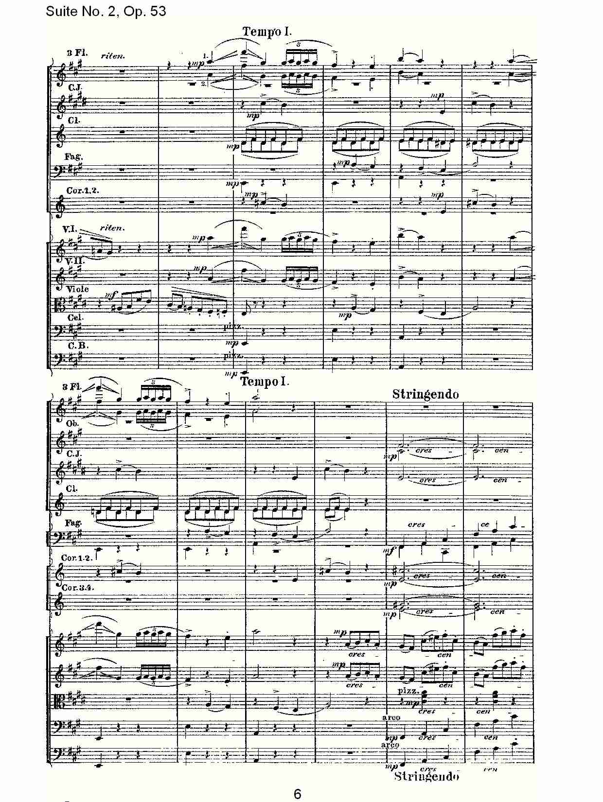 Suite No. 2, Op.53  第二套曲,Op.53第二乐章（二）总谱（图1）