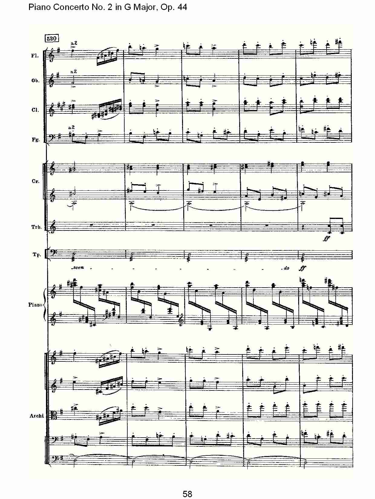 G大调第二钢琴协奏曲, Op.44第三乐章（十二）总谱（图3）