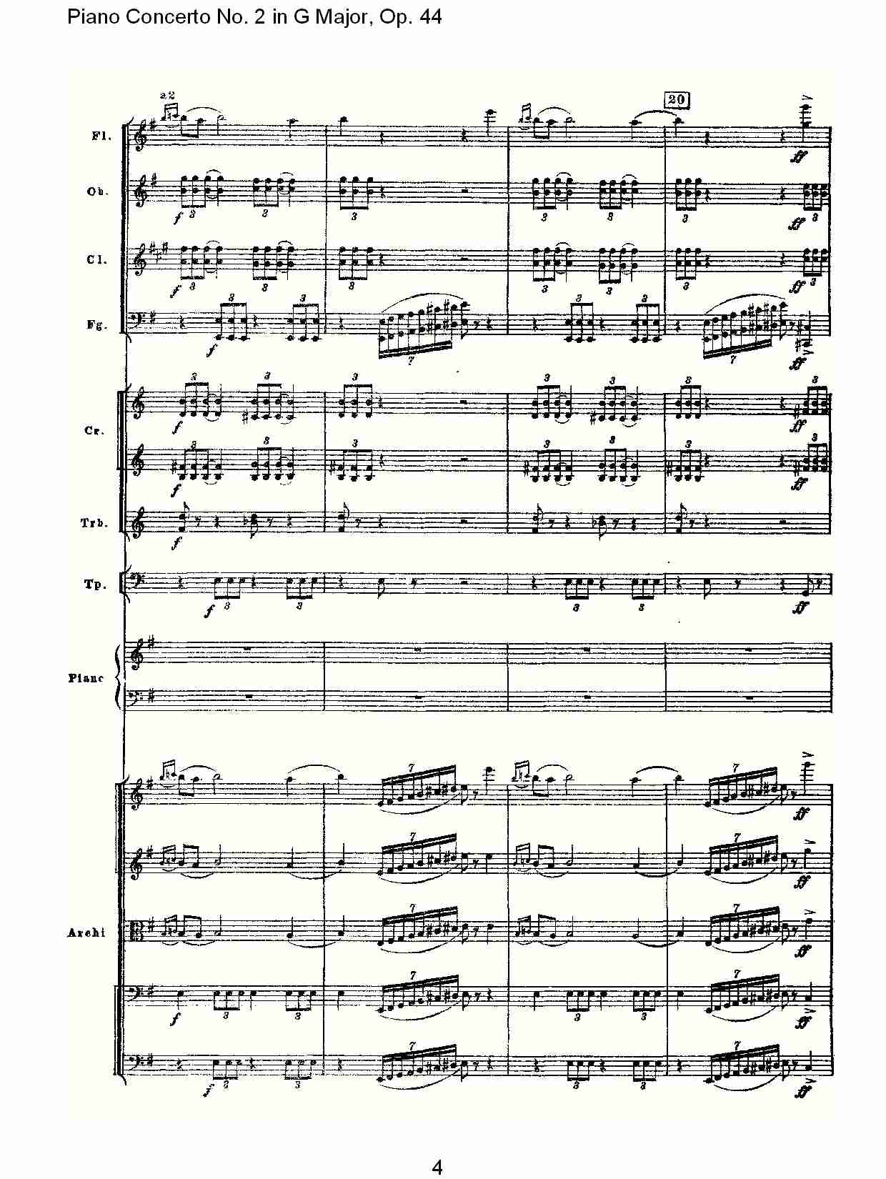 G大调第二钢琴协奏曲, Op.44第一乐章（一）总谱（图4）