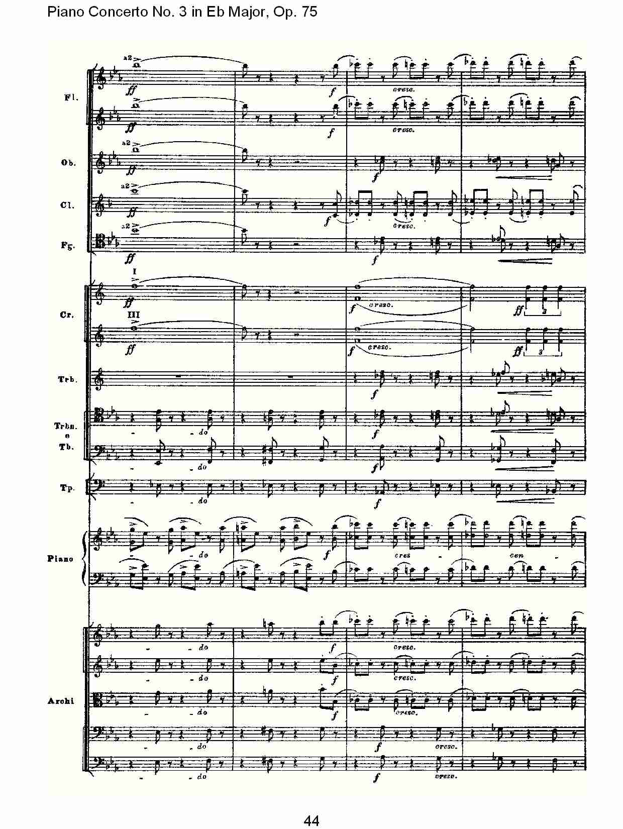 Eb大调第三钢琴协奏曲, Op.75第二部（九）总谱（图4）