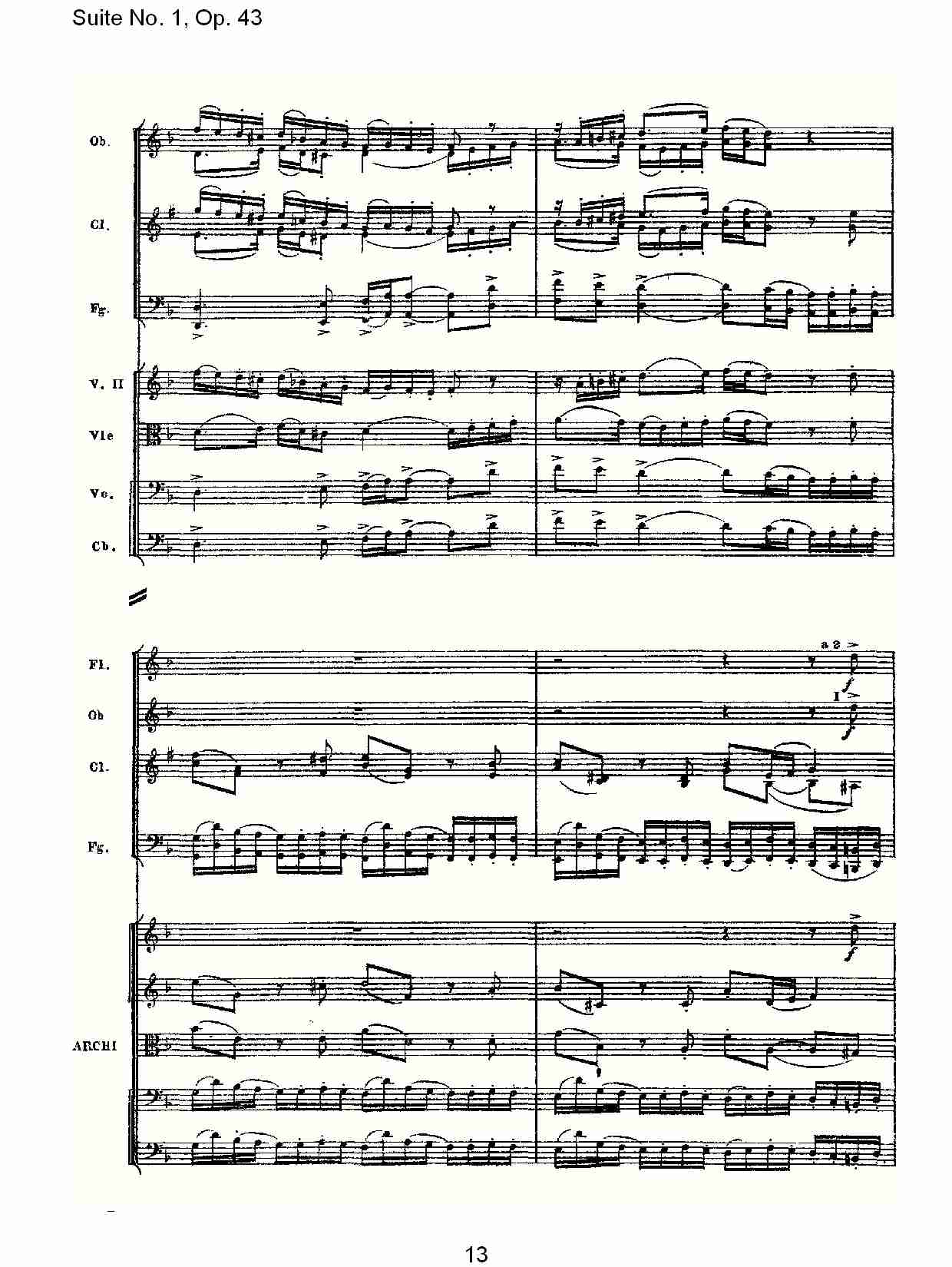 Suite No.1, Op.43   第一套曲,Op.43第一乐章（三）总谱（图3）