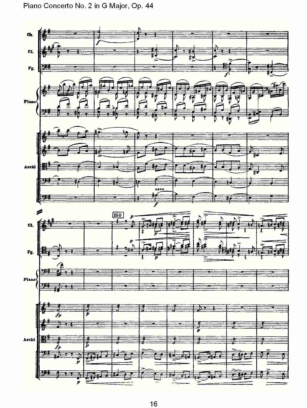 G大调第二钢琴协奏曲, Op.44第三乐章（四）总谱（图1）