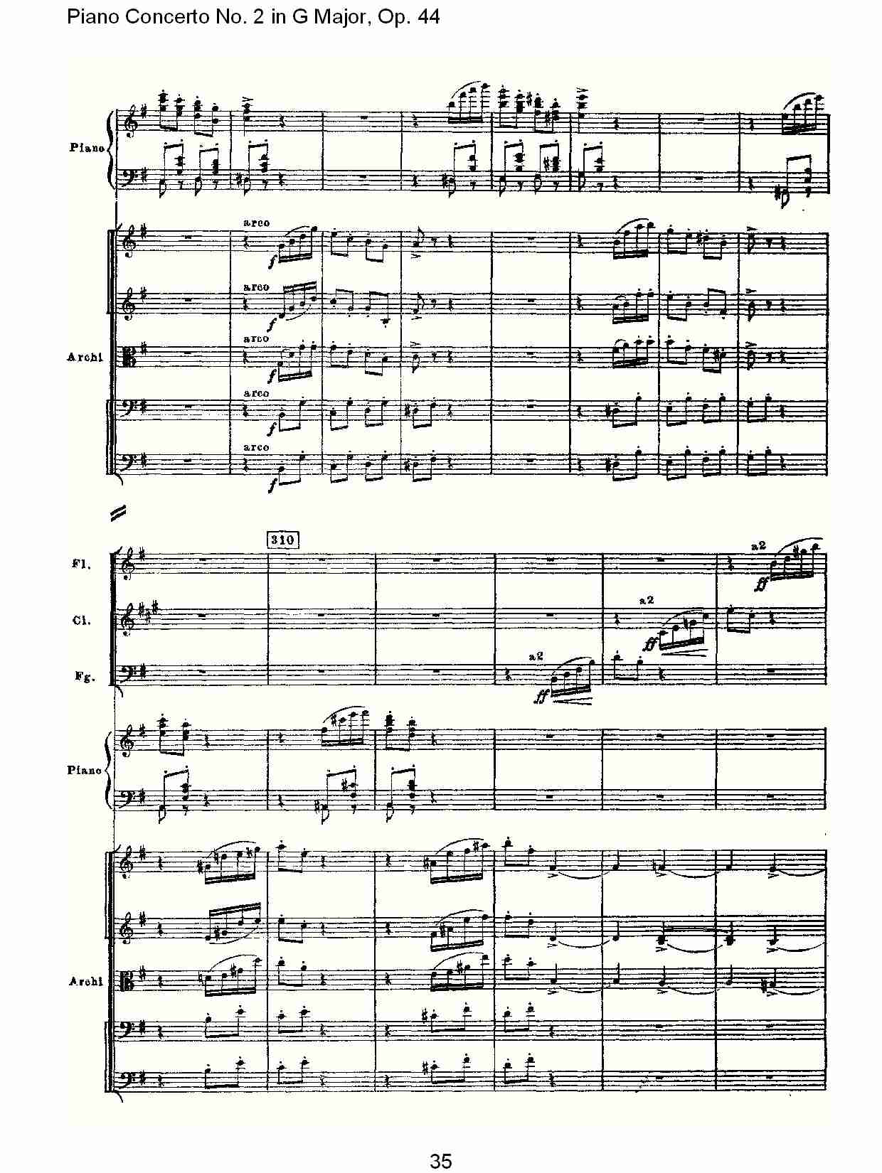 G大调第二钢琴协奏曲, Op.44第三乐章（七）总谱（图5）