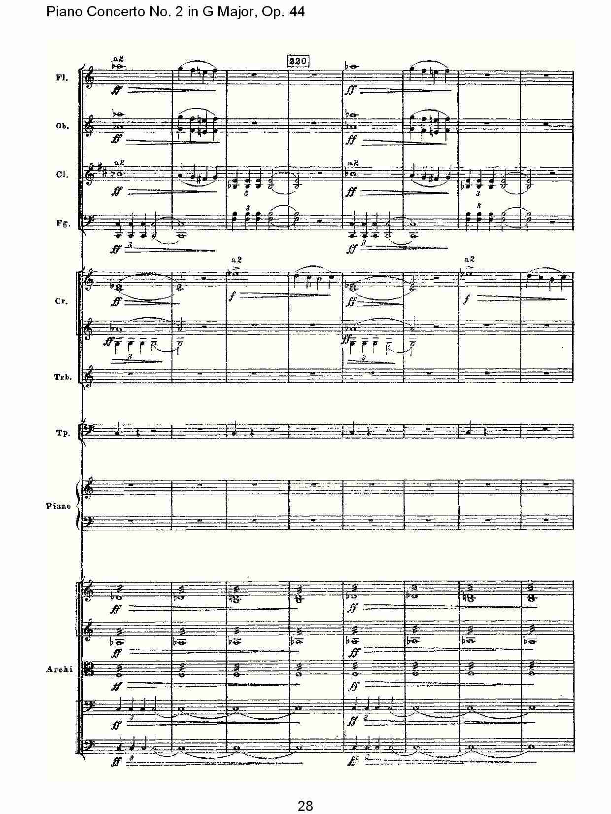 G大调第二钢琴协奏曲, Op.44第一乐章（六）总谱（图5）