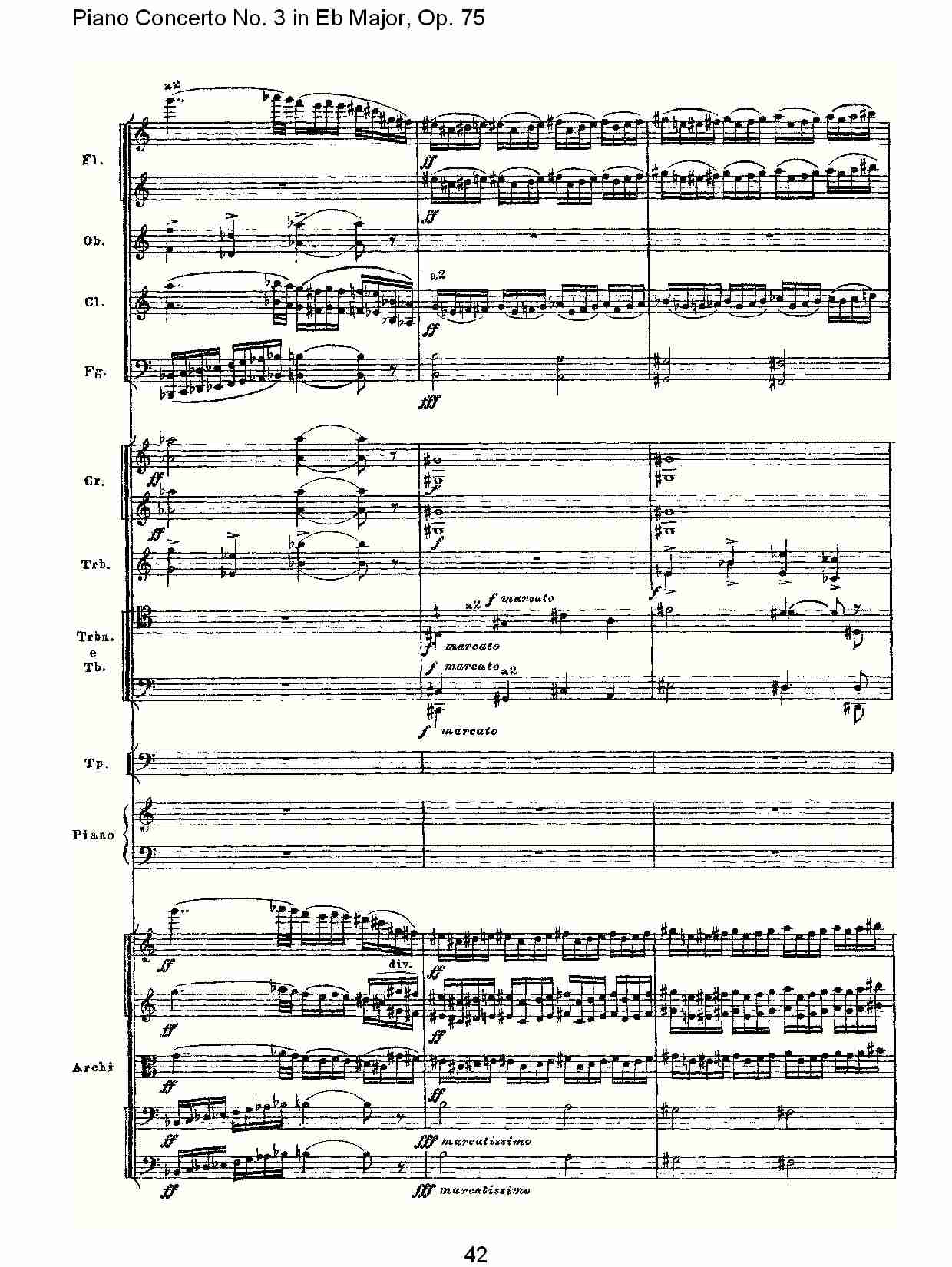 Eb大调第三钢琴协奏曲, Op.75第一部（九）总谱（图2）