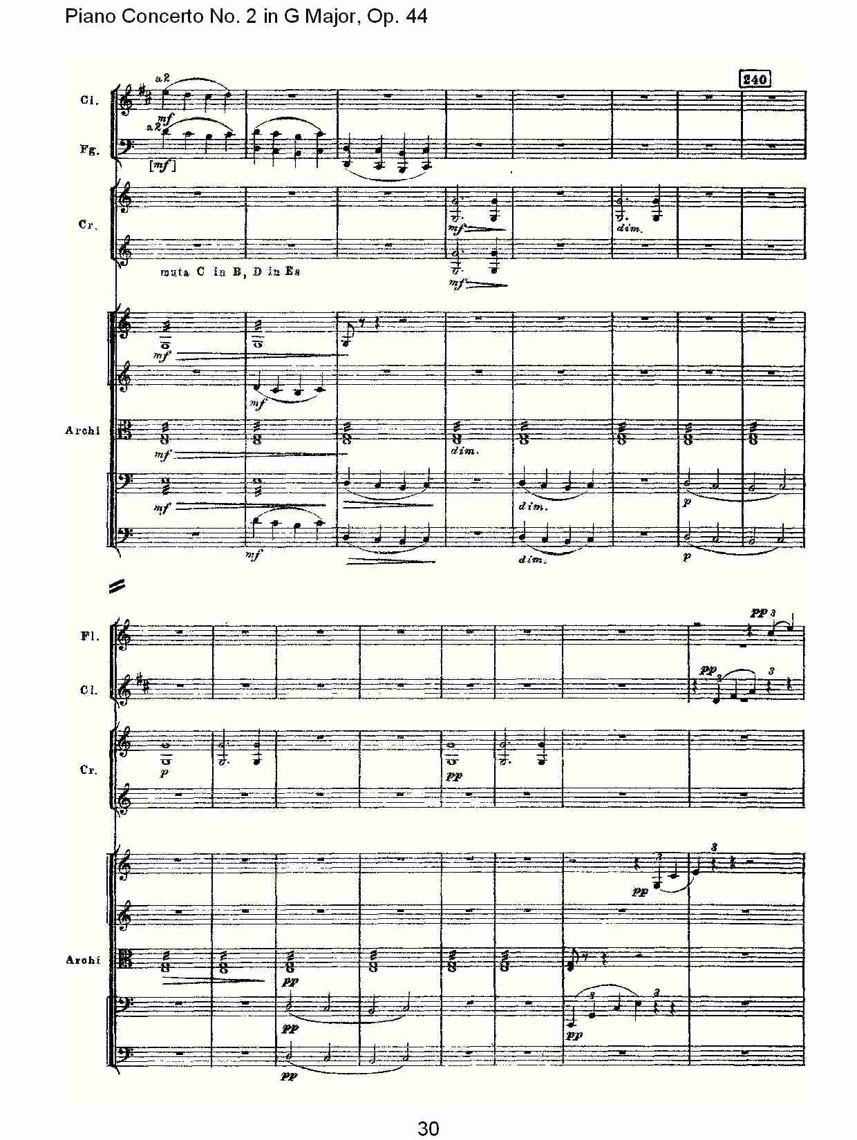 G大调第二钢琴协奏曲, Op.44第一乐章（六）总谱（图2）