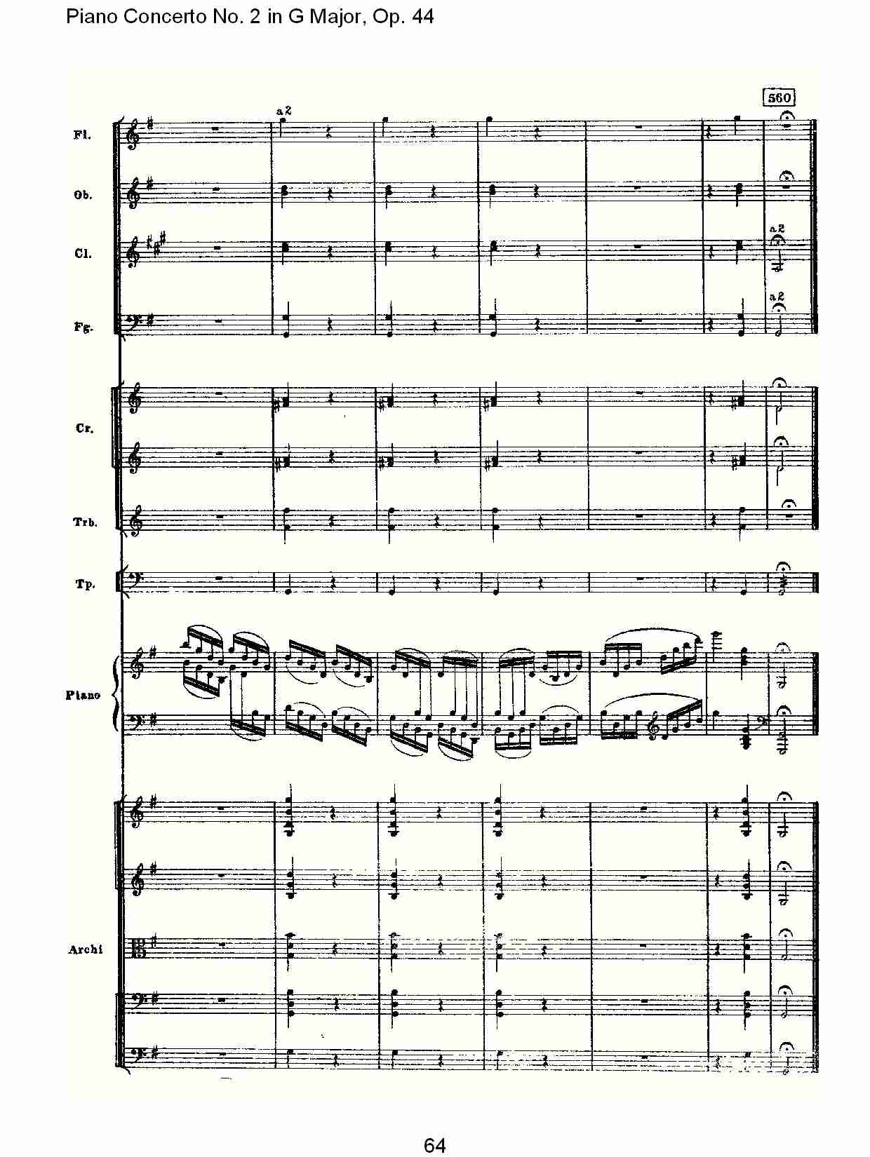 G大调第二钢琴协奏曲, Op.44第三乐章（十三）总谱（图4）