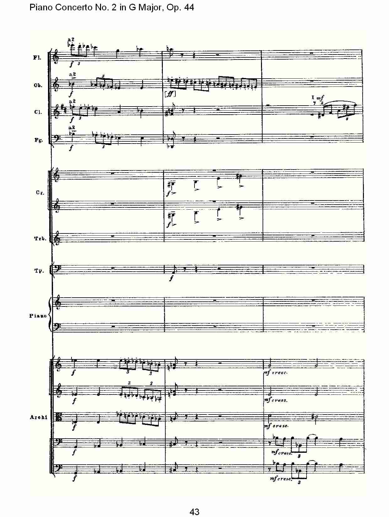 G大调第二钢琴协奏曲, Op.44第一乐章（九）总谱（图3）
