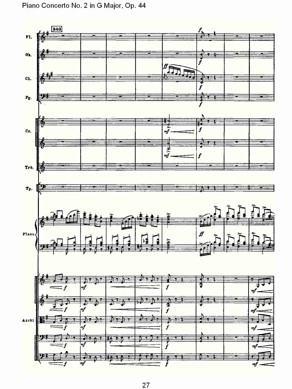 G大调第二钢琴协奏曲, Op.44第三乐章（六）总谱（图2）