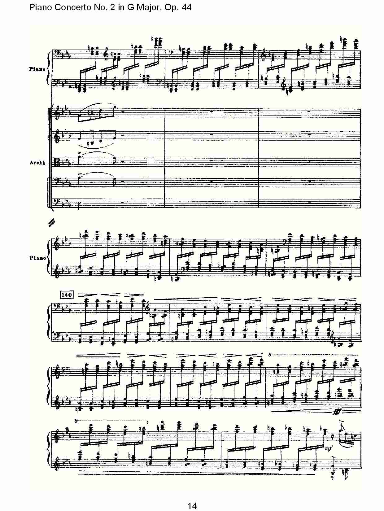 G大调第二钢琴协奏曲, Op.44第一乐章（三）总谱（图4）
