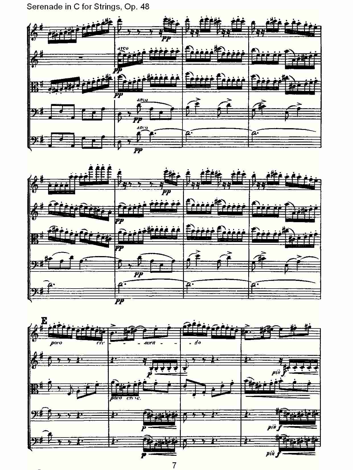 Serenade in C for Strings, Op.48  C调弦乐小夜曲，Op.48（二）总谱（图2）