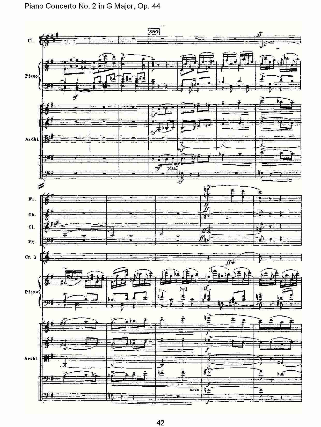 G大调第二钢琴协奏曲, Op.44第三乐章（九）总谱（图2）
