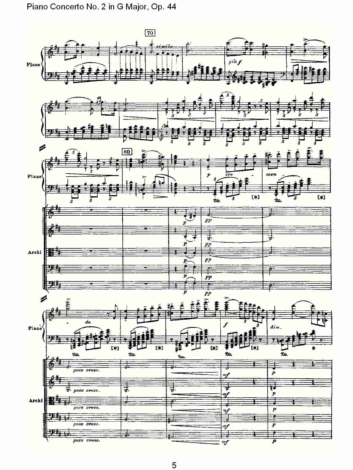 G大调第二钢琴协奏曲, Op.44第二乐章（一）总谱（图5）