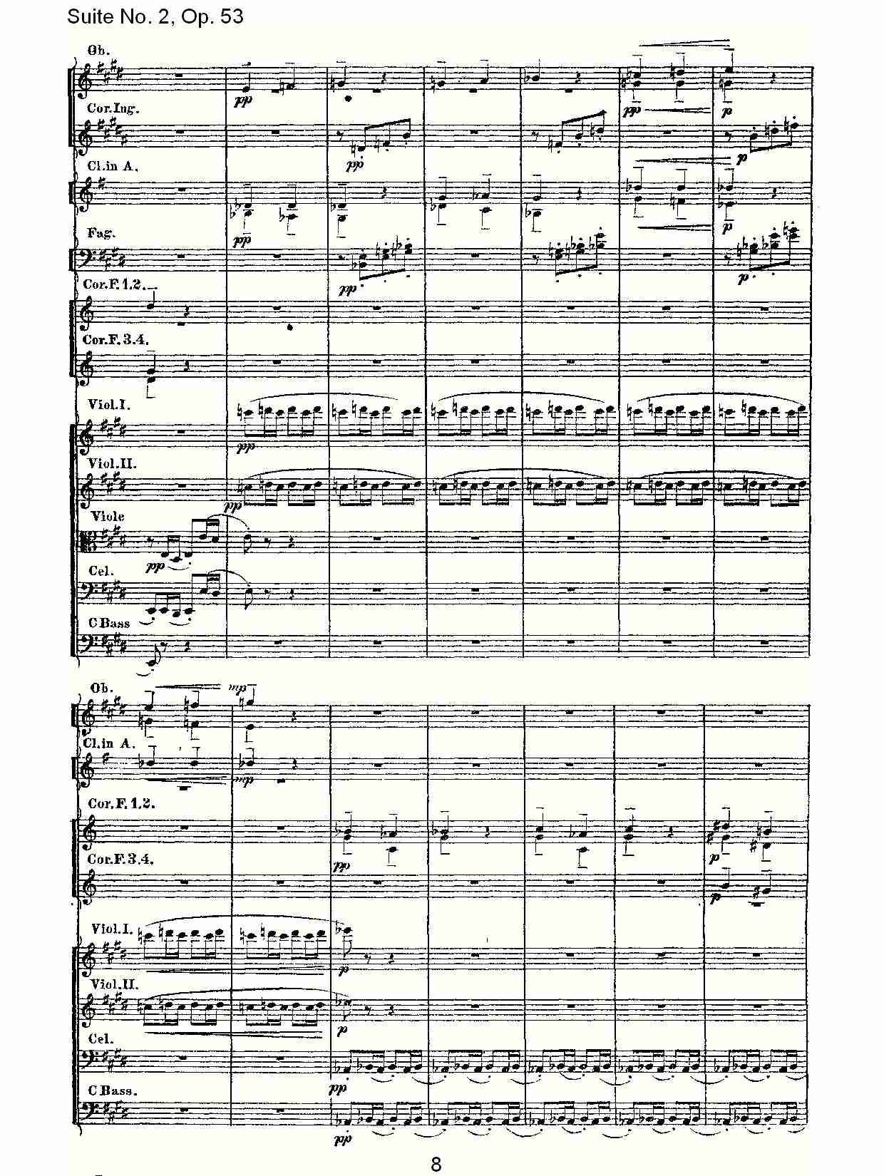 Suite No. 2, Op.53  第二套曲,Op.53第三乐章（二）总谱（图3）