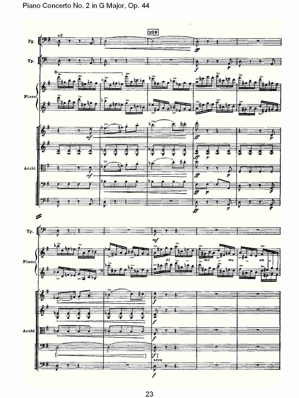 G大调第二钢琴协奏曲, Op.44第三乐章（五）总谱（图3）