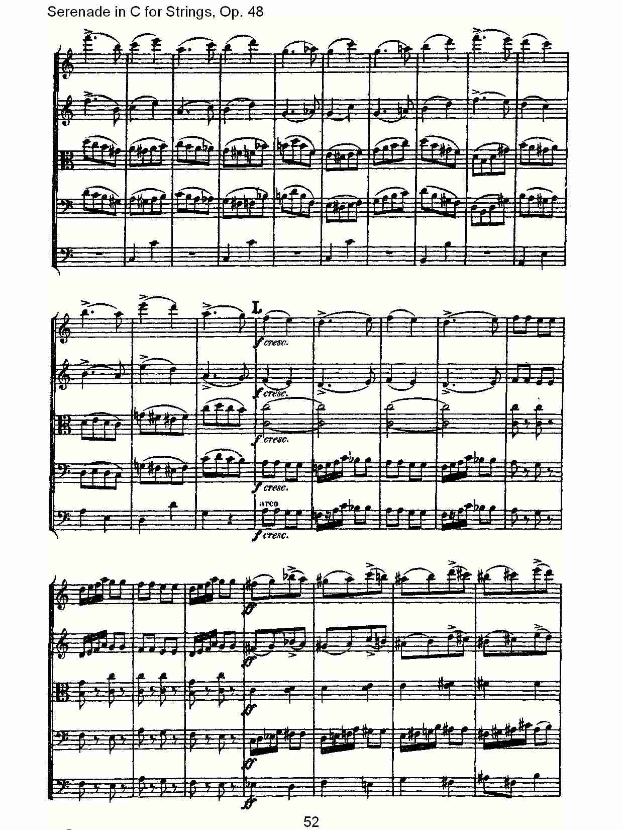 Serenade in C for Strings,Op.48C调弦乐小夜曲,Op.48（十一）总谱（图2）