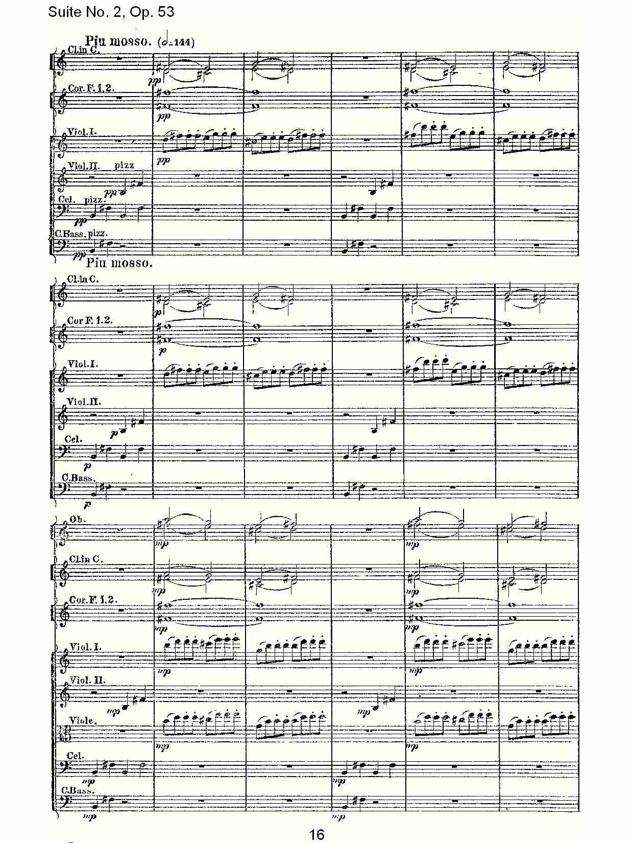 Suite No. 2, Op.53  第二套曲,Op.53第一乐章（四）总谱（图1）