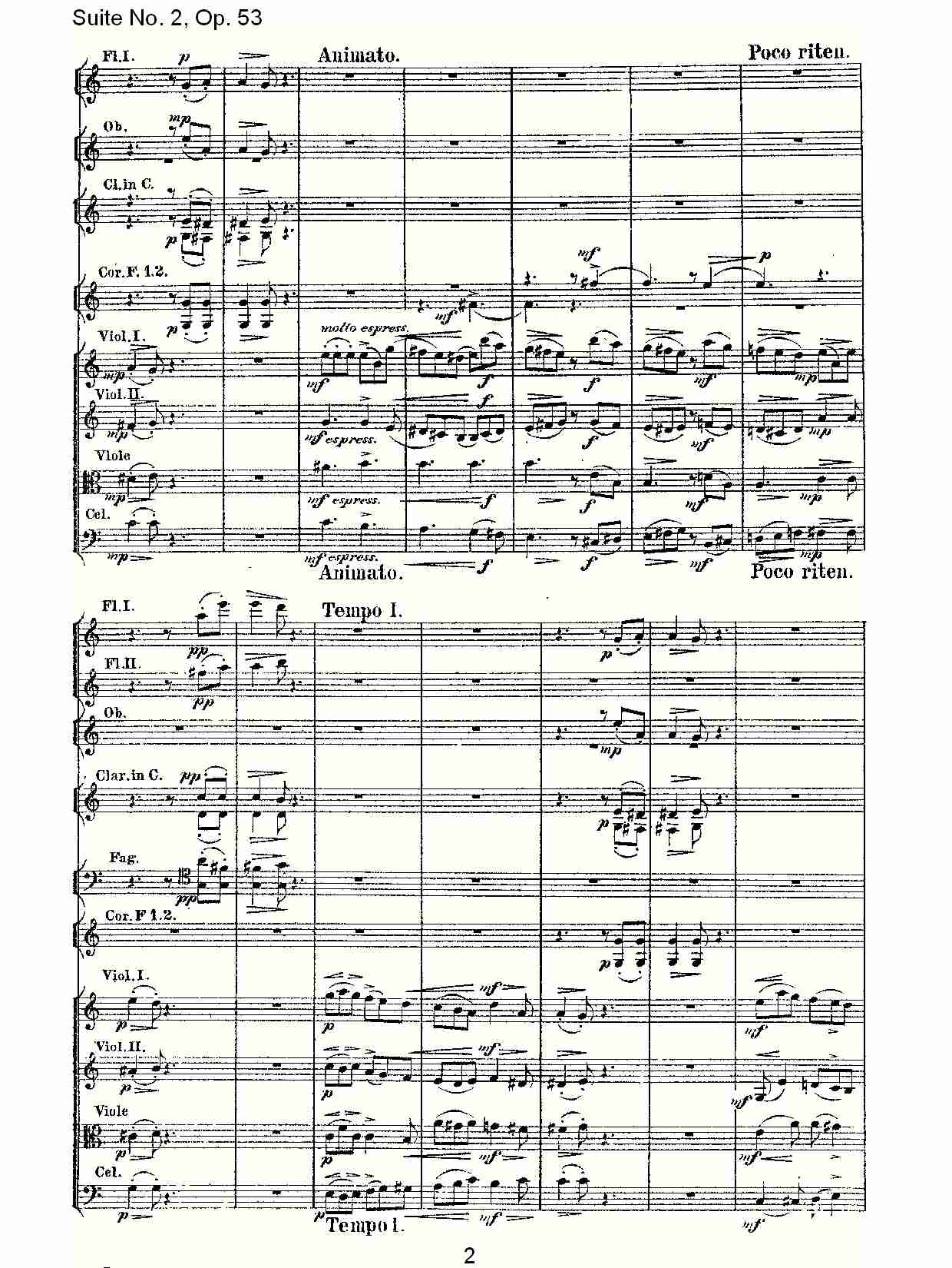 Suite No. 2, Op.53  第二套曲,Op.53第一乐章（一）总谱（图5）