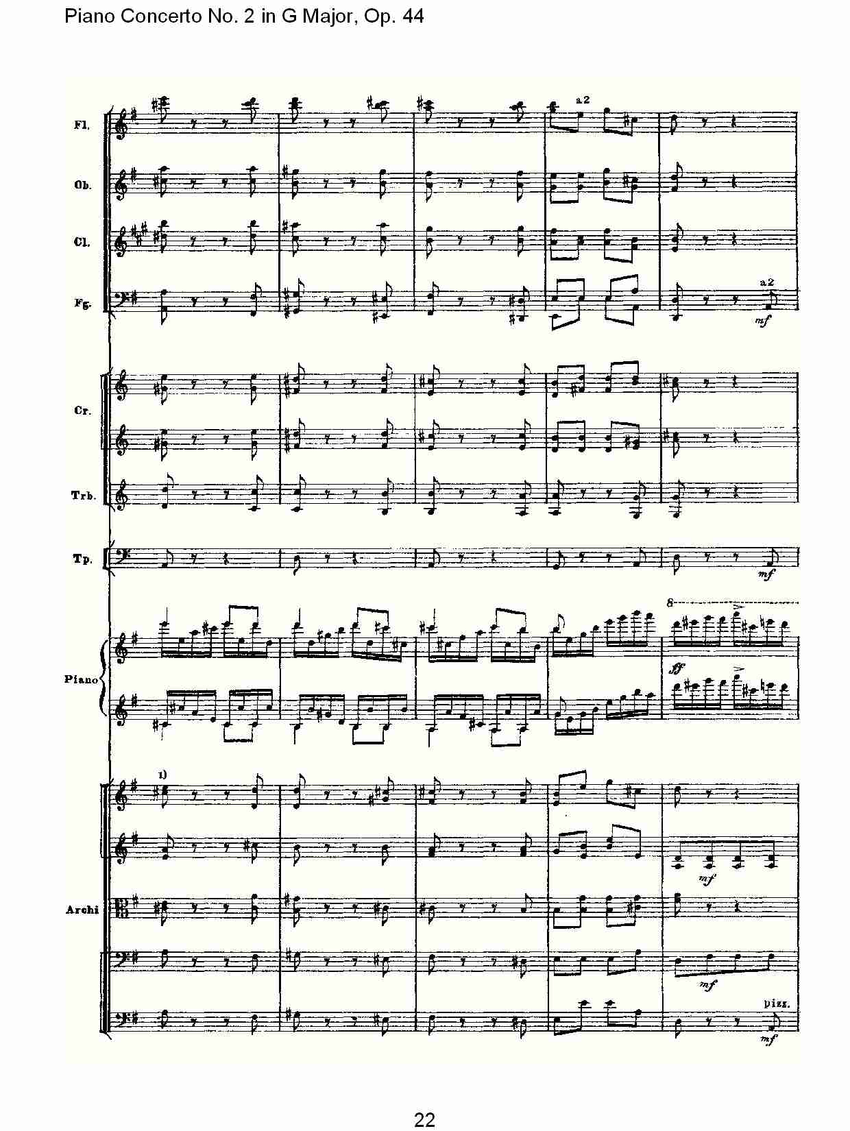 G大调第二钢琴协奏曲, Op.44第三乐章（五）总谱（图2）