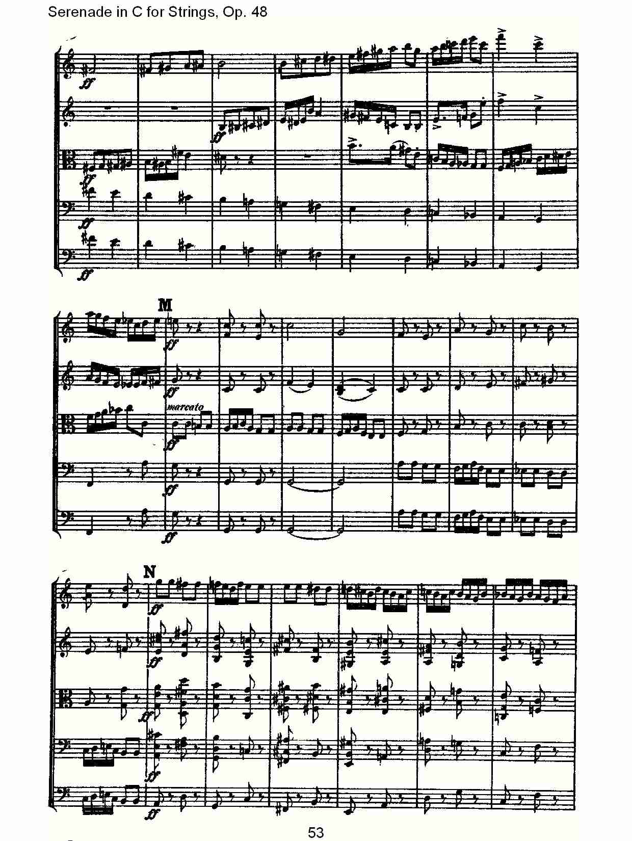 Serenade in C for Strings,Op.48C调弦乐小夜曲,Op.48（十一）总谱（图3）