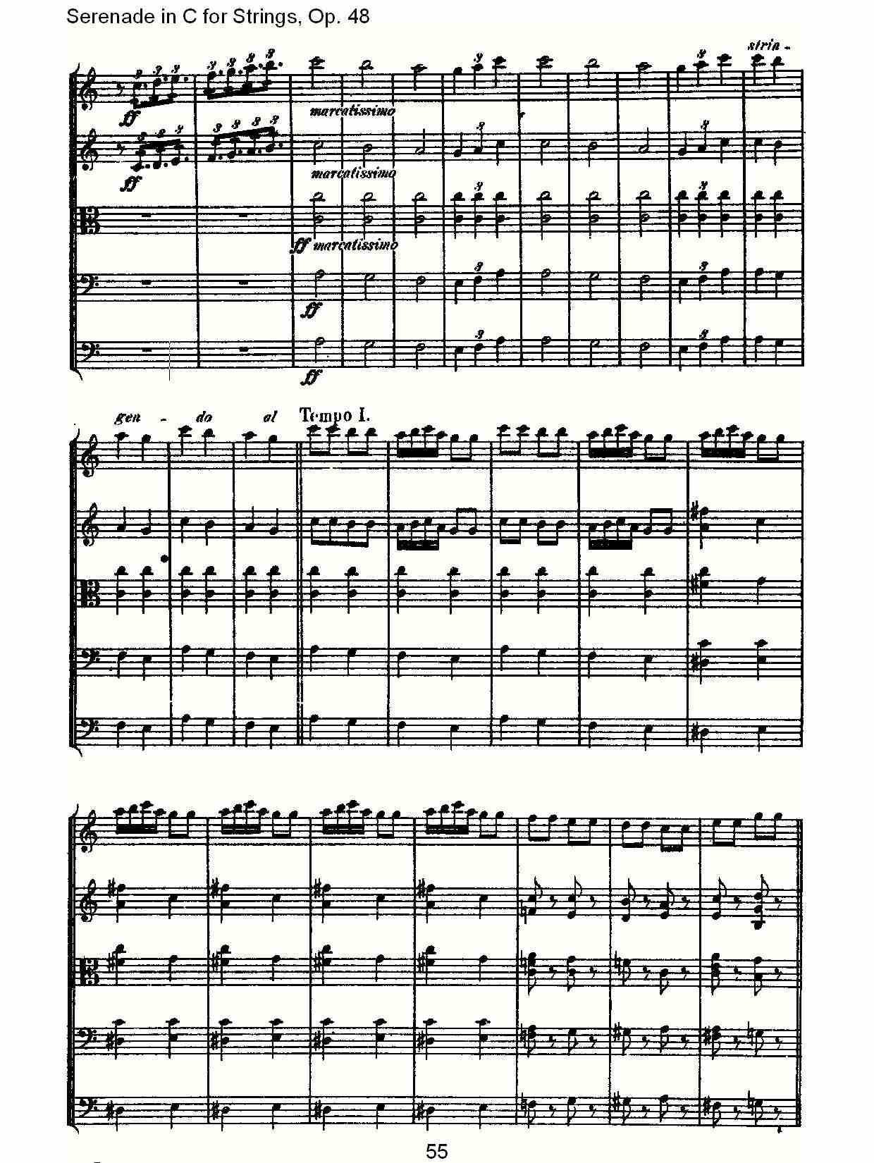 Serenade in C for Strings,Op.48C调弦乐小夜曲,Op.48（十一）总谱（图5）