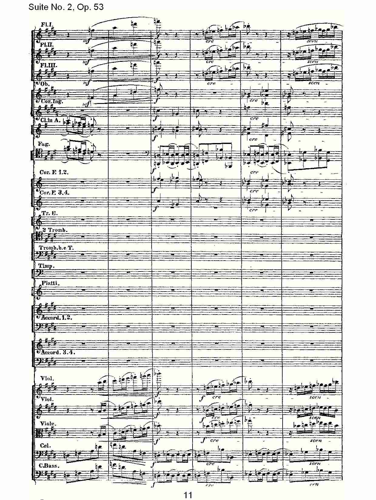 Suite No. 2, Op.53  第二套曲,Op.53第三乐章（三）总谱（图1）