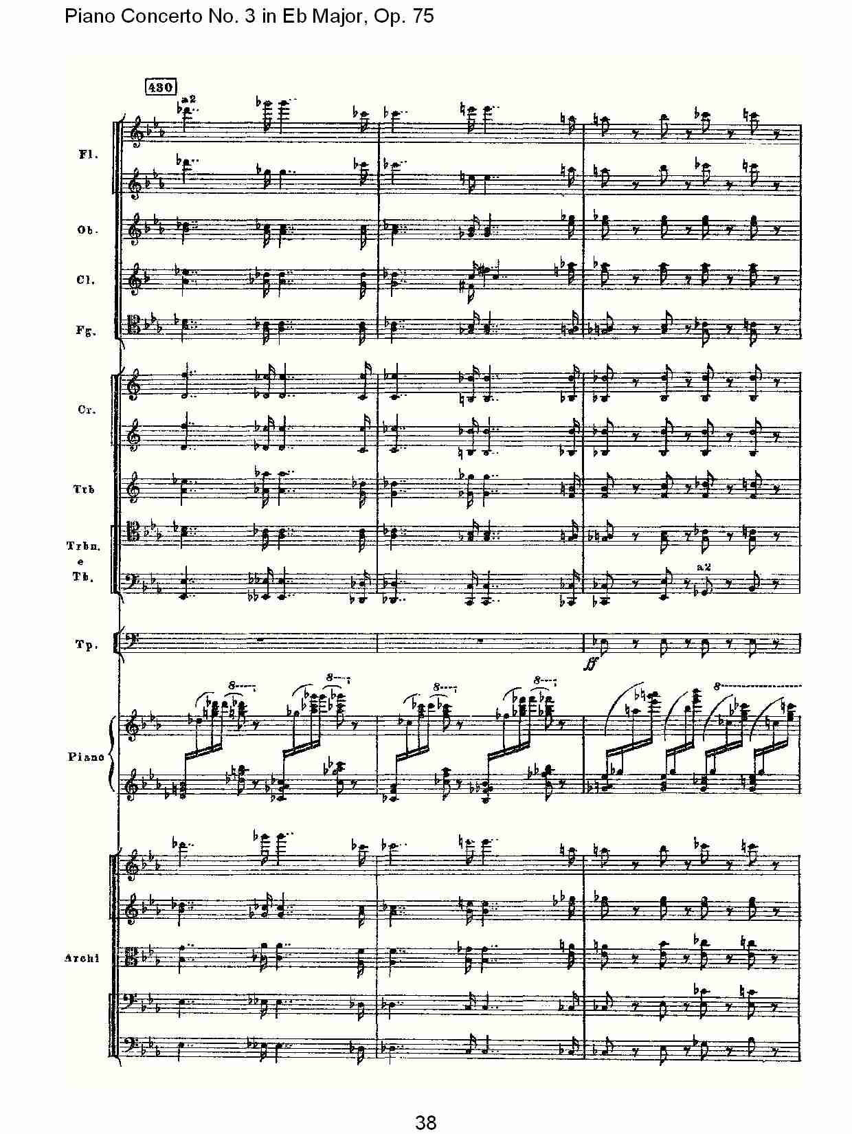 Eb大调第三钢琴协奏曲, Op.75第二部（八）总谱（图3）