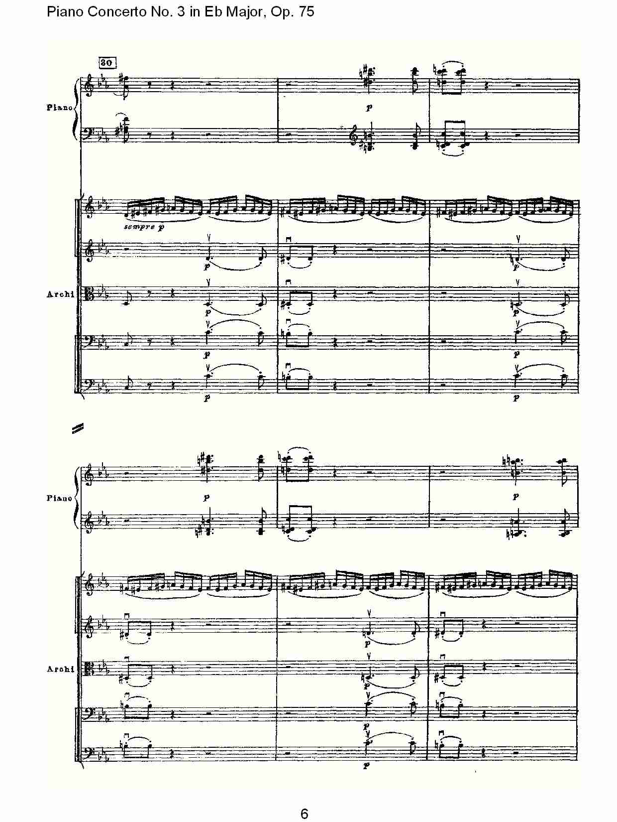 Eb大调第三钢琴协奏曲, Op.75第一部（二）总谱（图1）