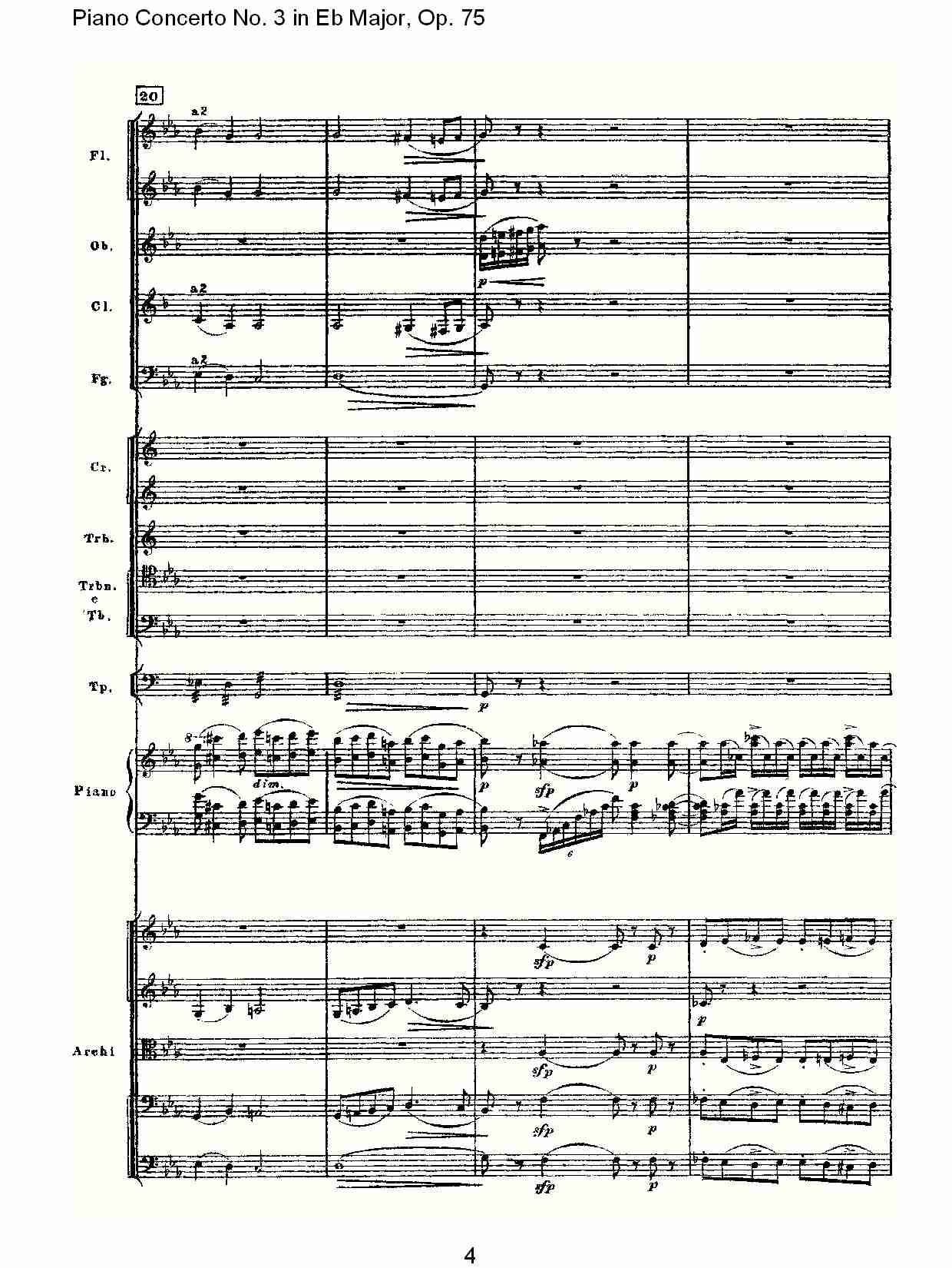 Eb大调第三钢琴协奏曲, Op.75第一部（一）总谱（图4）