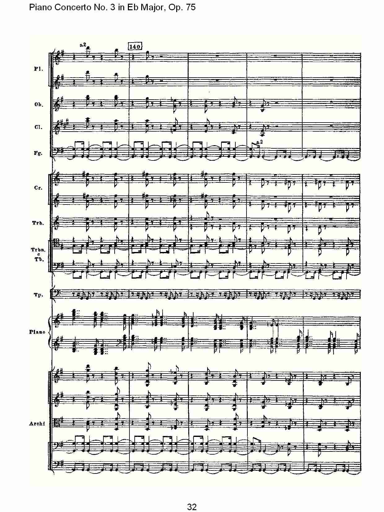 Eb大调第三钢琴协奏曲, Op.75第一部（七）总谱（图2）