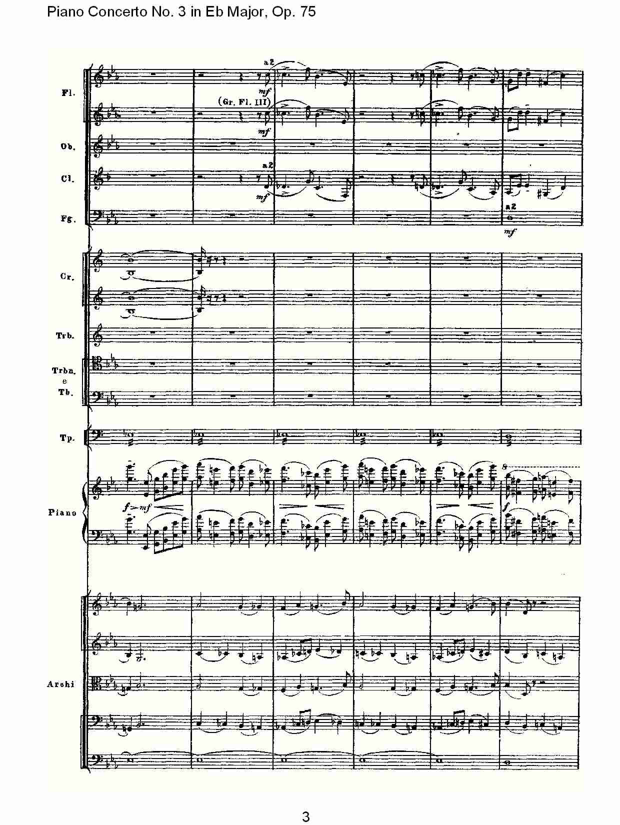 Eb大调第三钢琴协奏曲, Op.75第一部（一）总谱（图3）