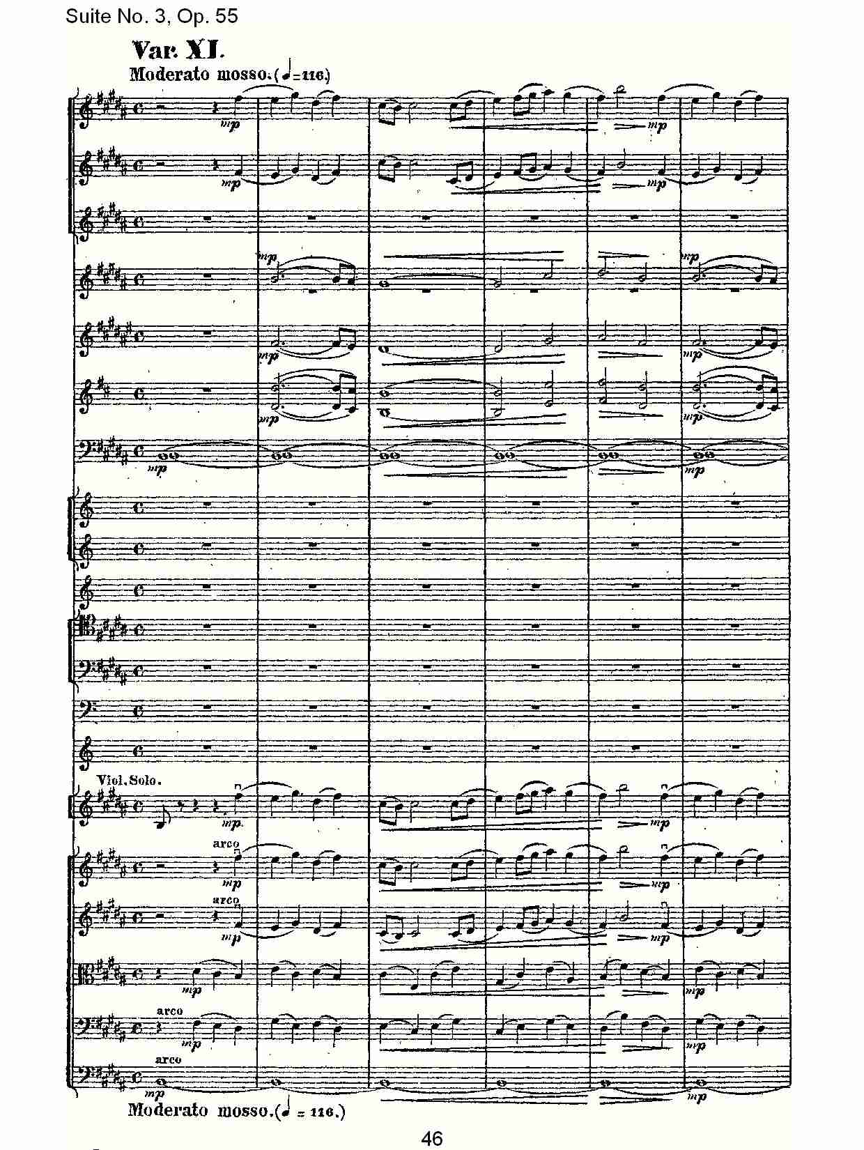Suite No. 3, Op.55  第三套曲,Op.55第四乐章第一部（十）总谱（图1）