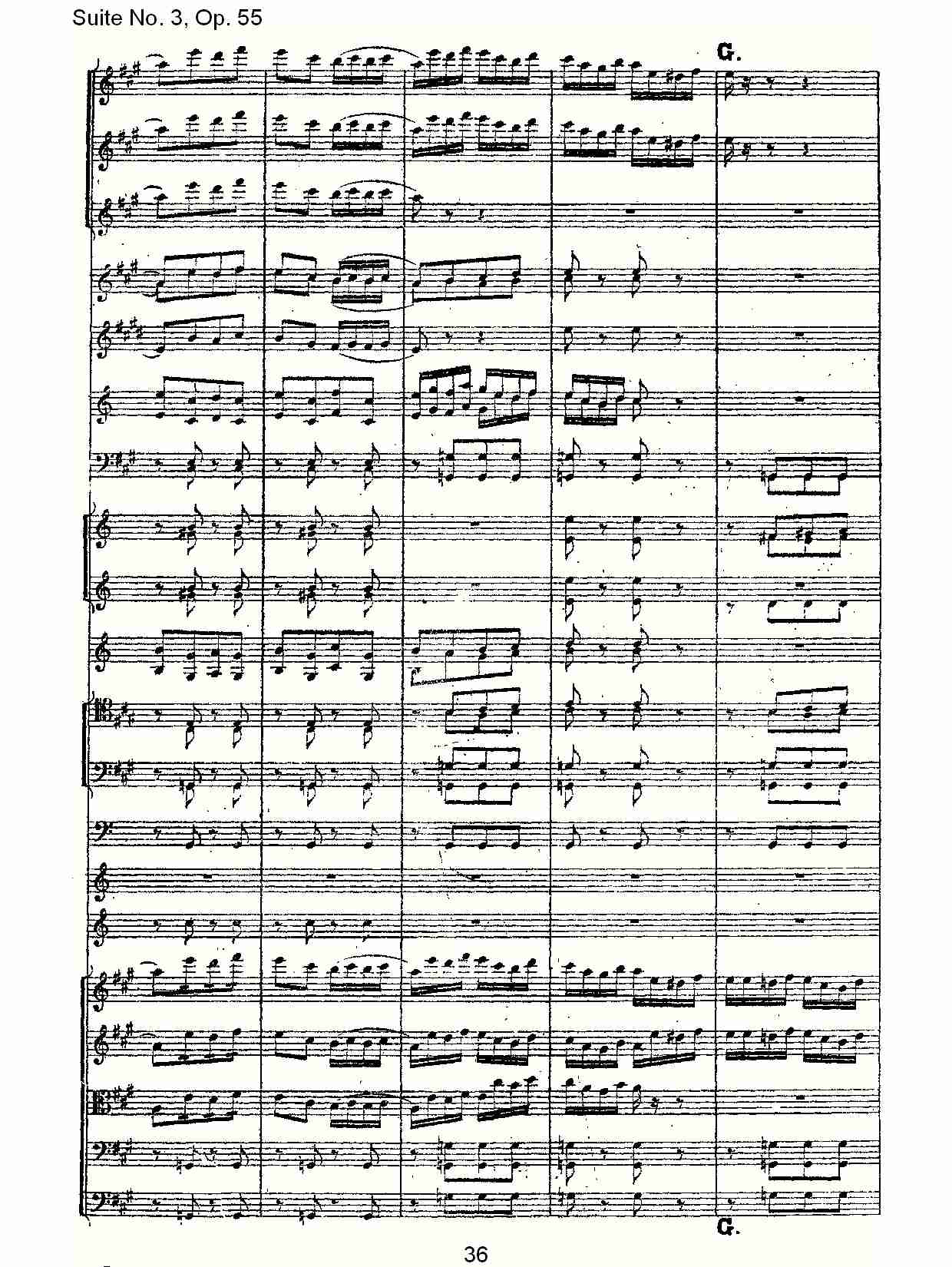 Suite No. 3, Op.55  第三套曲,Op.55第四乐章第一部（八）总谱（图1）