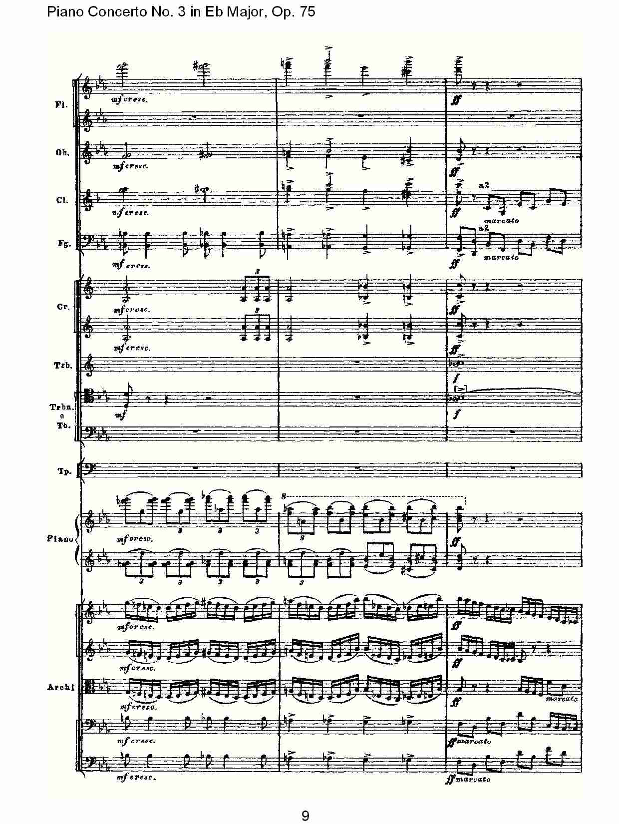 Eb大调第三钢琴协奏曲, Op.75第一部（二）总谱（图4）