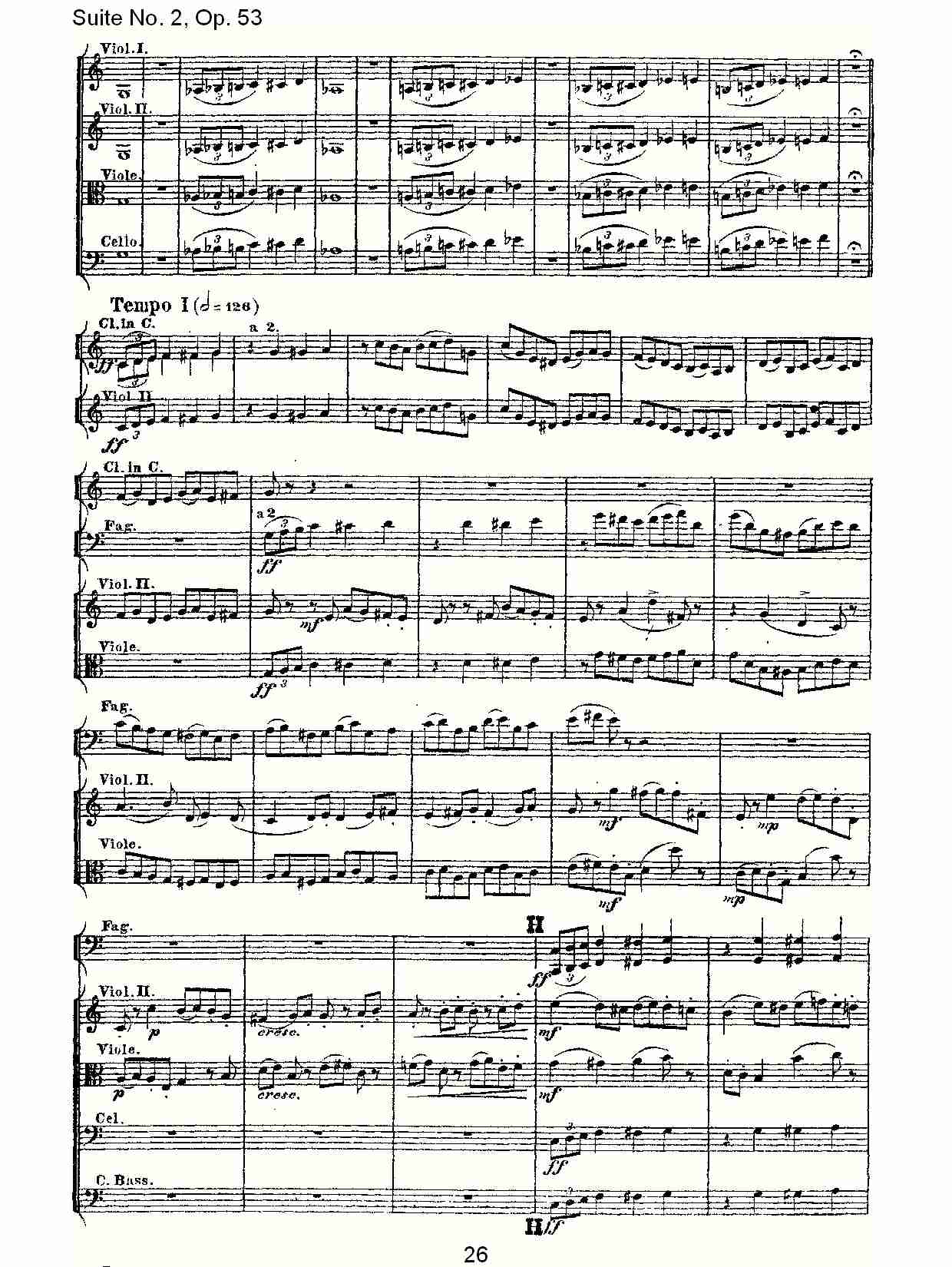 Suite No. 2, Op.53  第二套曲,Op.53第一乐章（六）总谱（图1）